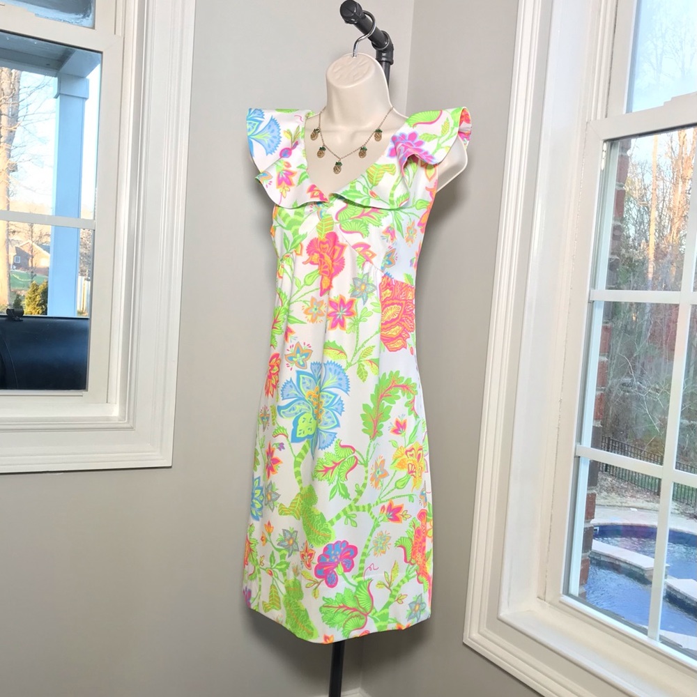 Gretchen Scott Jersey Fling Fantasy Ruffle Dress Pockets - Women’s Large… - Picture 5 of 12